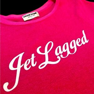 Dream Scene oversized hot pink large sweatshirt Jet Lagged